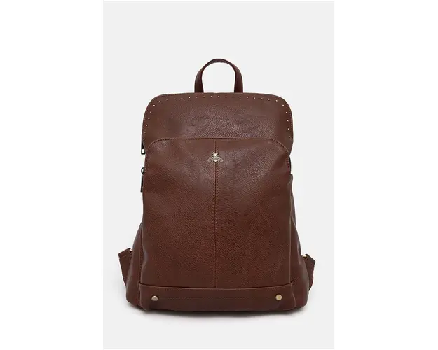 Medicine rucsac femei, culoarea maro, mare, cu imprimeu