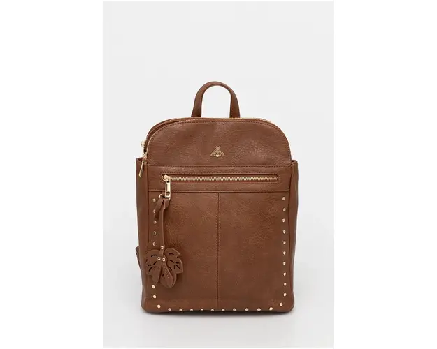 Medicine rucsac femei, culoarea maro, mare, cu imprimeu