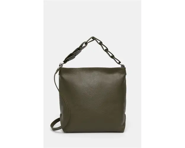 Medicine poseta de piele culoarea verde