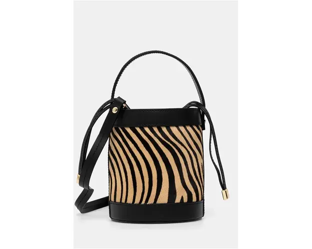 Medicine poseta de piele culoarea bej