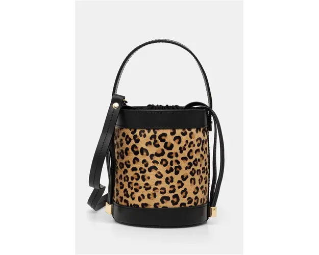 Medicine poseta de piele culoarea bej