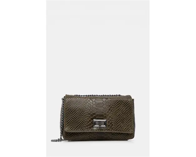 Medicine poseta de piele culoarea verde