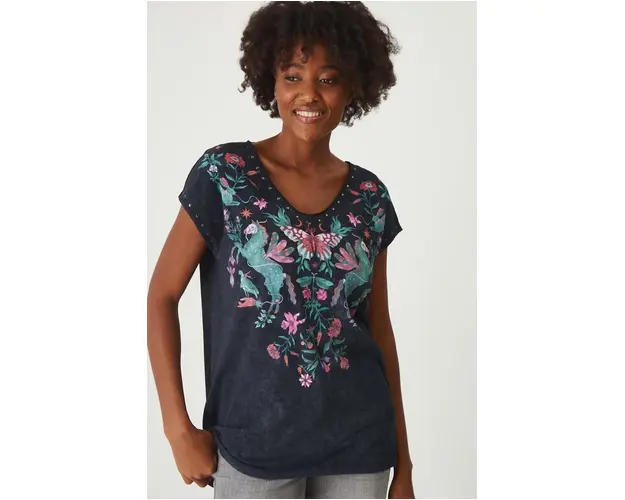 Medicine tricou din bumbac femei, culoarea negru