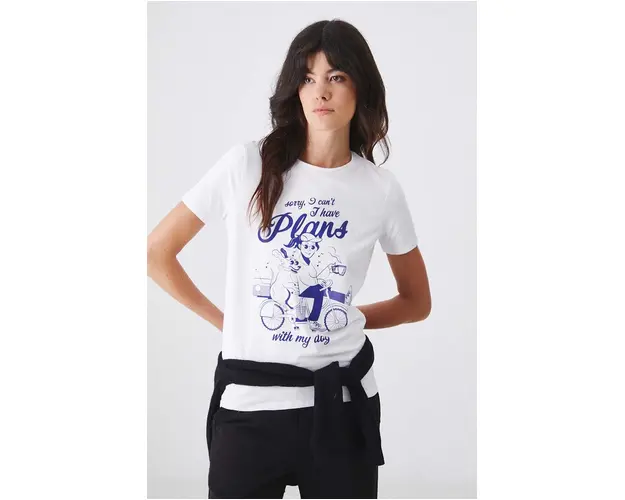 Medicine tricou femei, culoarea alb