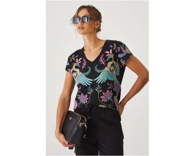 Medicine tricou din bumbac femei, culoarea negru