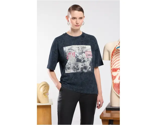 Medicine tricou din bumbac femei, culoarea negru