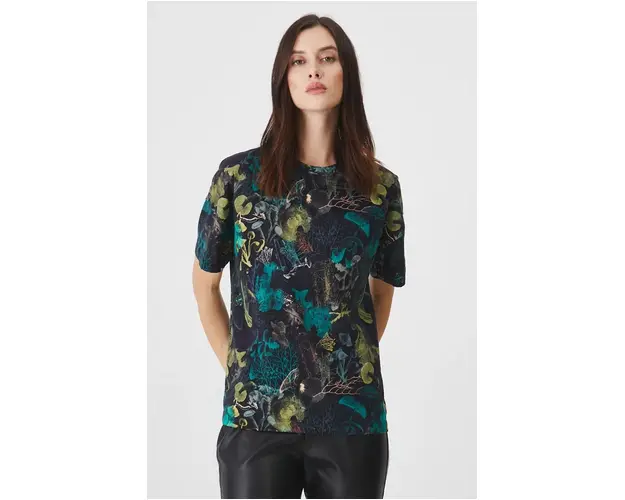 Medicine tricou din bumbac femei, culoarea negru