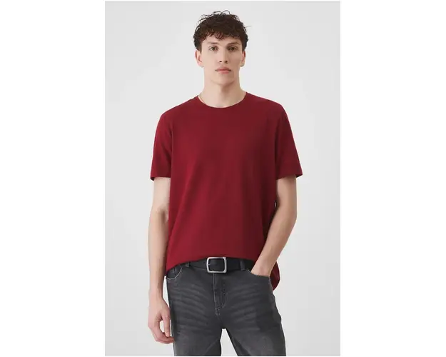 Medicine tricou barbati, culoarea bordo, neted