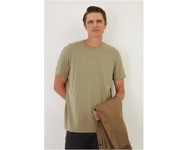 Medicine tricou barbati, culoarea verde, neted
