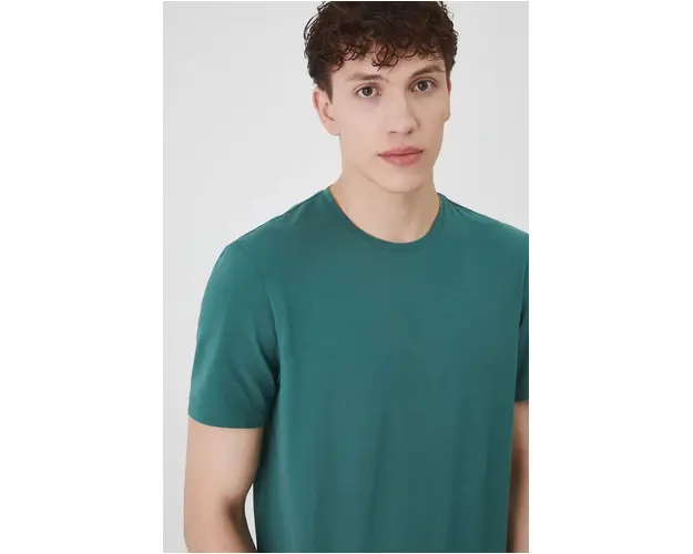 Medicine tricou barbati, culoarea verde, neted