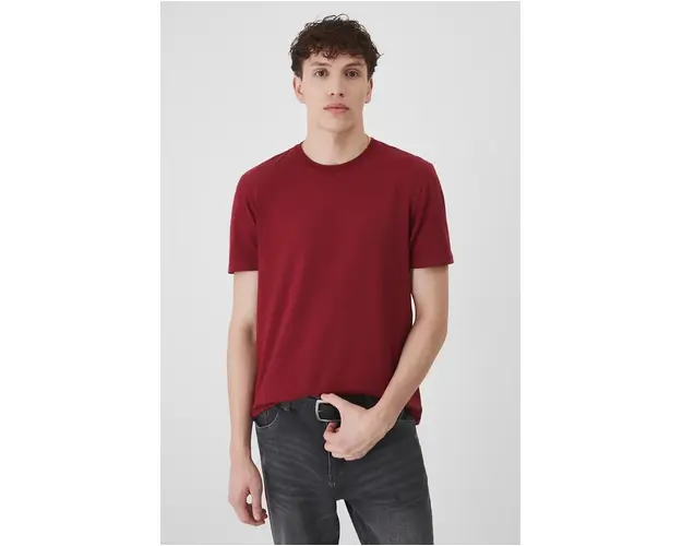Medicine tricou barbati, culoarea bordo, neted