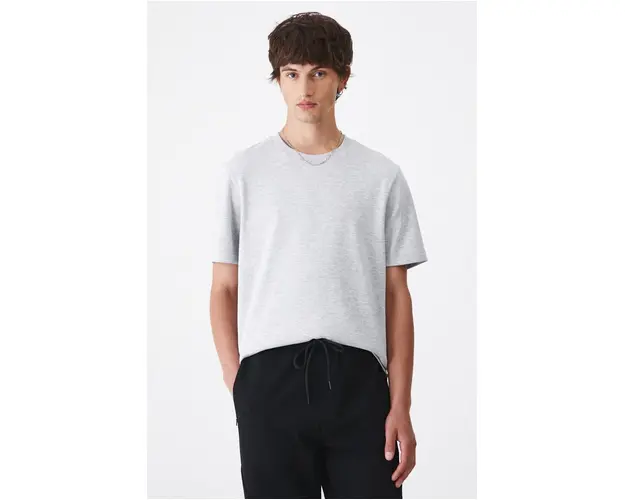 Medicine tricou barbati, culoarea gri, melanj