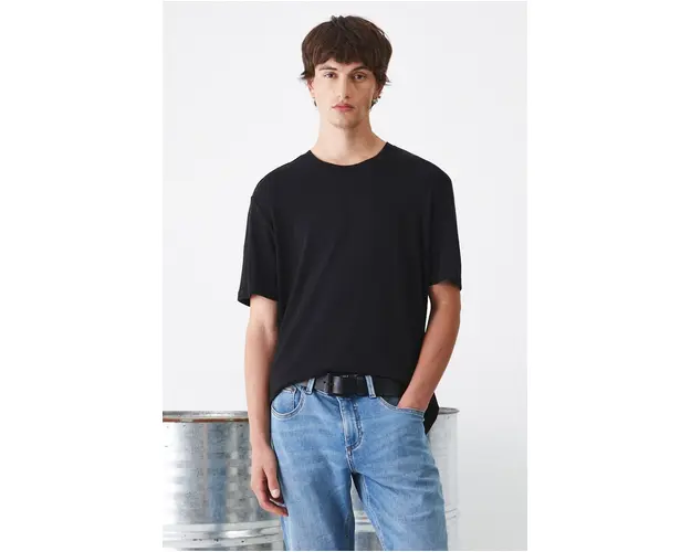 Medicine tricou barbati, culoarea negru, neted