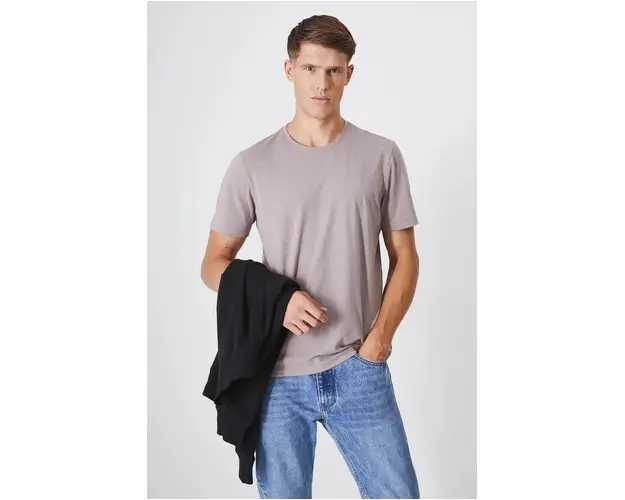 Medicine tricou barbati, culoarea bej, melanj