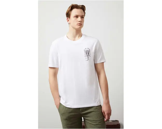 Medicine tricou barbati, culoarea alb, cu imprimeu