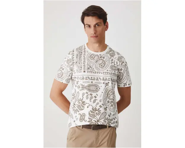 Medicine tricou din bumbac barbati, culoarea bej, modelator