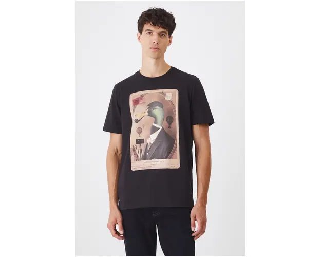 Medicine tricou barbati, culoarea negru, cu imprimeu