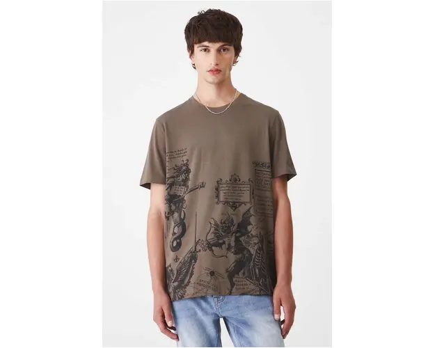 Medicine tricou barbati, culoarea verde, cu imprimeu