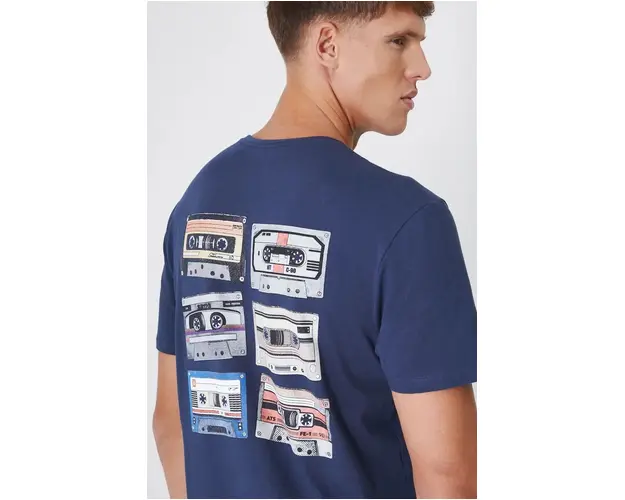 Medicine tricou barbati, culoarea bleumarin, cu imprimeu