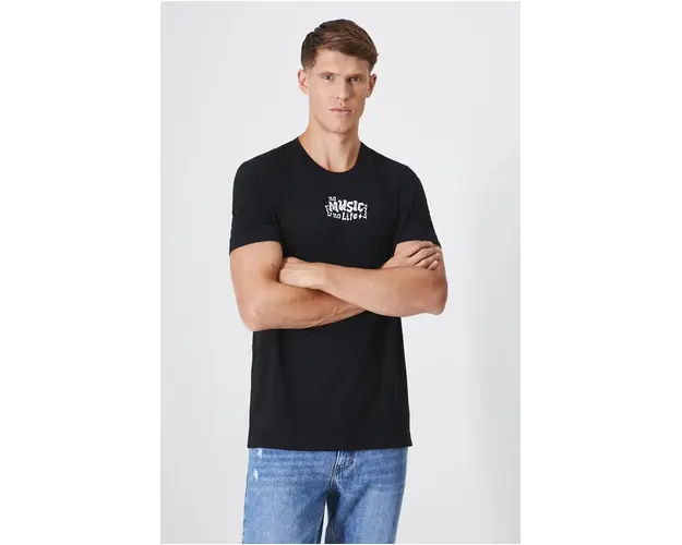 Medicine tricou barbati, culoarea negru, cu imprimeu