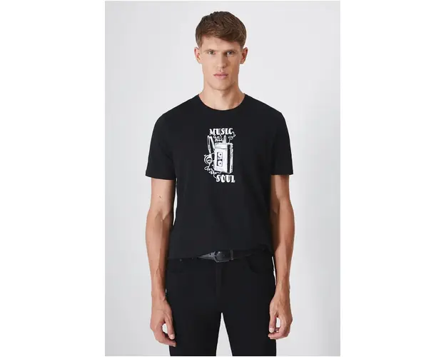 Medicine tricou barbati, culoarea negru, cu imprimeu