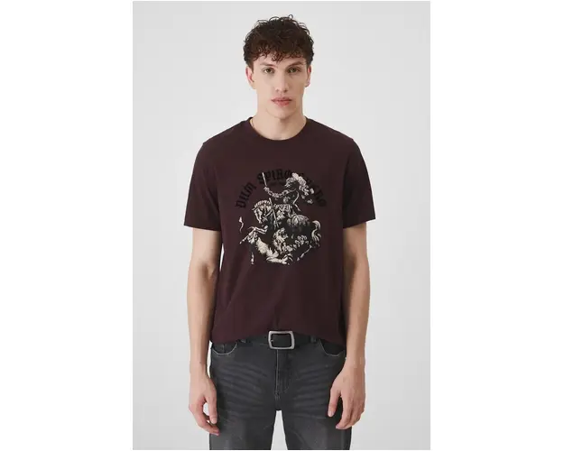 Medicine tricou din bumbac barbati, culoarea violet, cu imprimeu