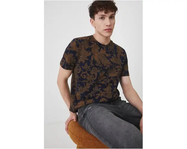 Medicine tricou barbati, culoarea bleumarin, cu imprimeu