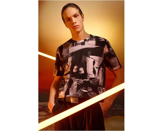 Medicine tricou barbati, culoarea negru, modelator