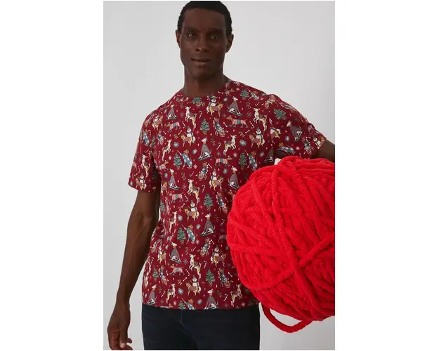 Medicine tricou barbati, culoarea rosu, modelator