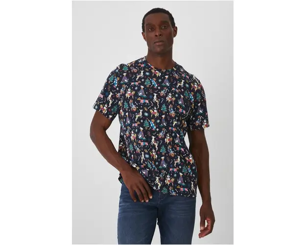 Medicine tricou barbati, culoarea albastru marin, modelator