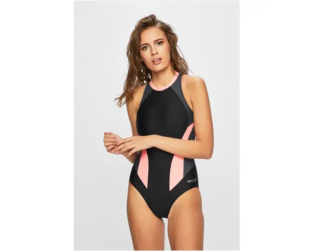 Aqua Speed costum de baie dintr-o bucata Nina culoarea negru, cupa moale