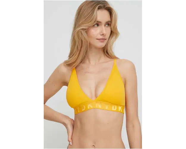 Dkny sutien culoarea portocaliu, neted