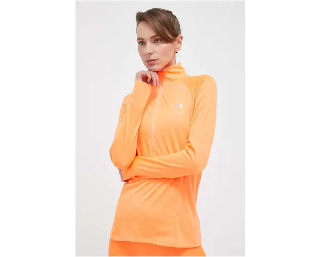 Under Armour hanorac de antrenament Tech femei, culoarea portocaliu, melanj 1320128-001