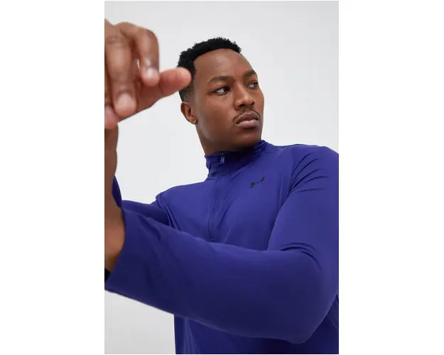 Under Armour hanorac de antrenament Tech 2.0 culoarea albastru marin, melanj