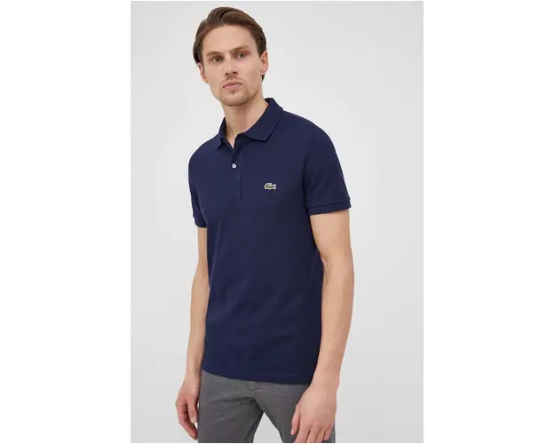 Lacoste polo de bumbac culoarea bleumarin, uni PH4012-001