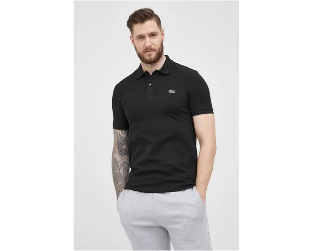 Lacoste polo de bumbac culoarea negru, uni PH4012-001