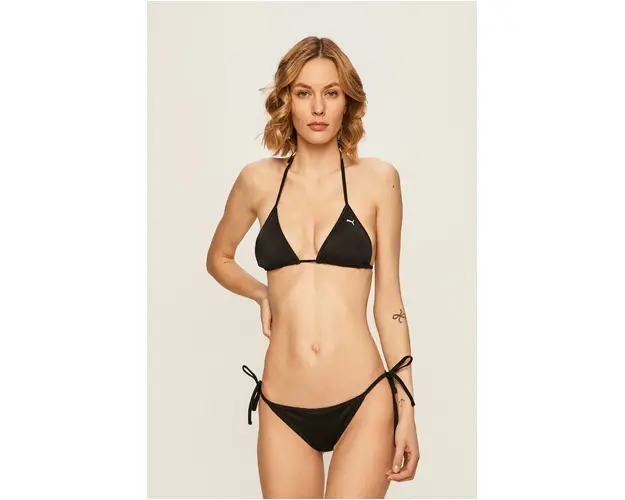 Puma sutien de baie 907666 culoarea negru, cupa usor rigidizata 907666