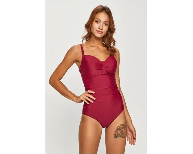 Aqua Speed costum de baie dintr-o bucata Olivia culoarea violet, cupa rigidizata