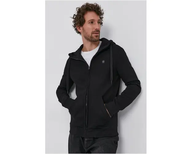 G-Star Raw Bluza barbati, culoarea negru, material neted