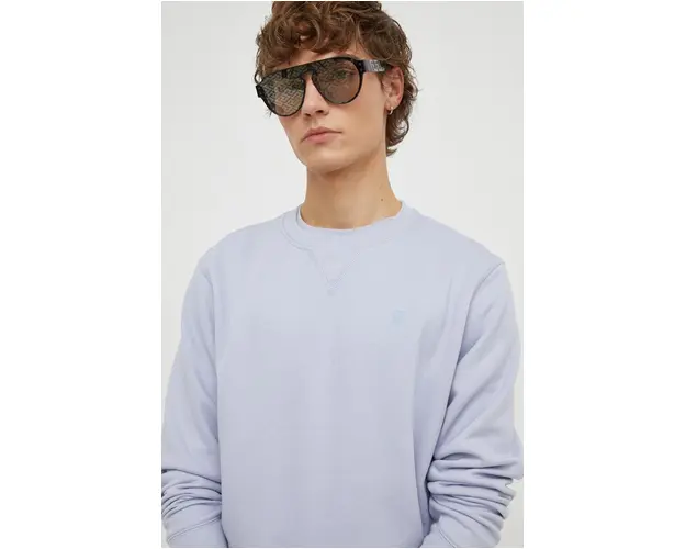 G-Star Raw bluza barbati, culoarea gri, neted