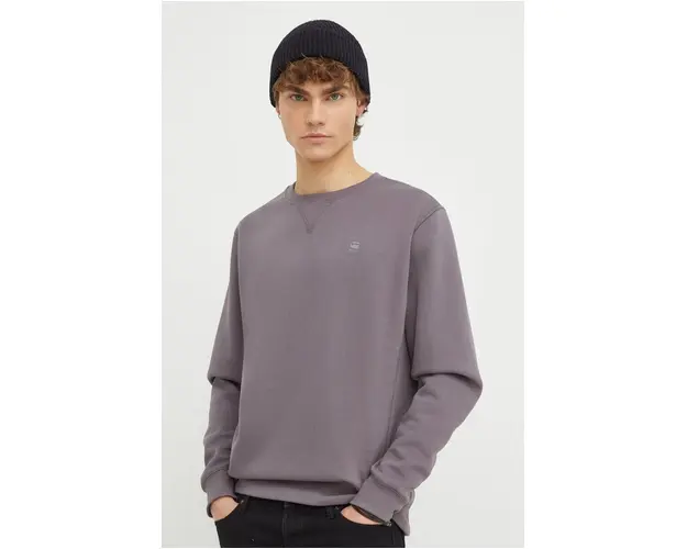 G-Star Raw bluza barbati, culoarea gri, neted