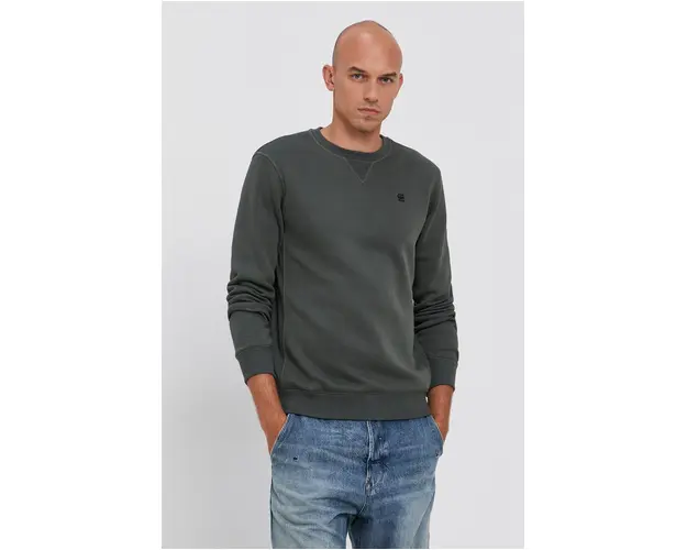 G-Star Raw bluza barbati, culoarea gri, neted