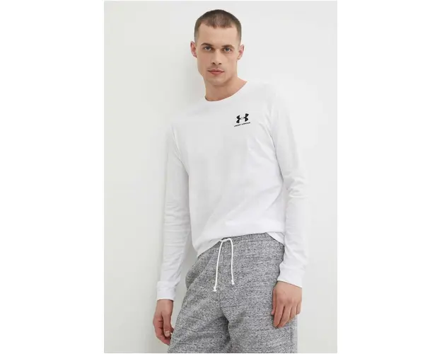 Under Armour longsleeve barbati, culoarea negru, cu imprimeu, 1329585