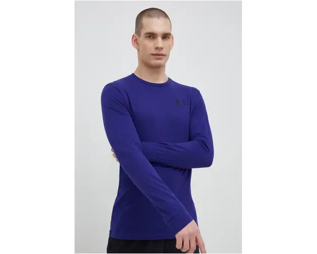 Under Armour longsleeve barbati, culoarea violet, cu imprimeu 1329585-036