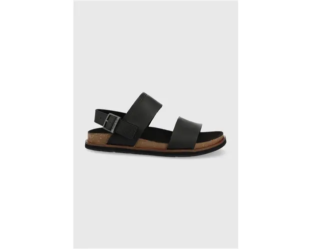 Timberland sandale de piele barbati, culoarea negru