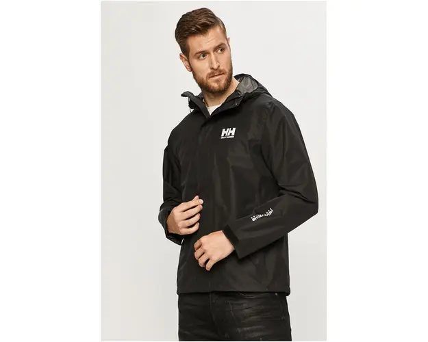 Helly Hansen geaca barbati, culoarea negru, de tranzitie