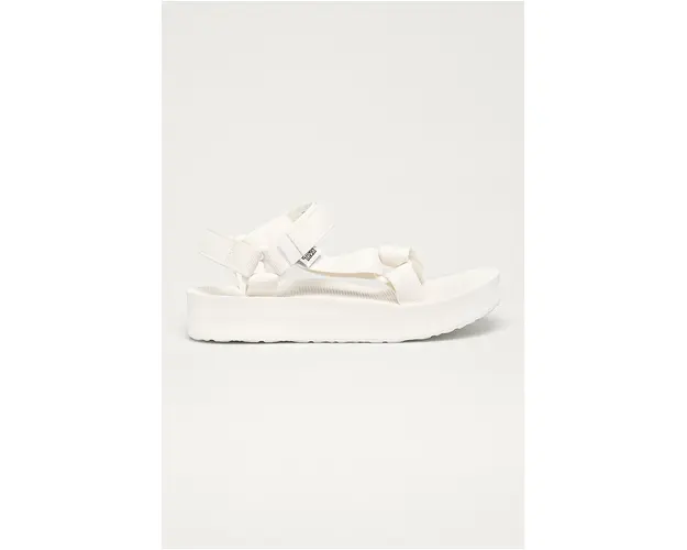 Teva sandale femei, culoarea alb, cu platforma