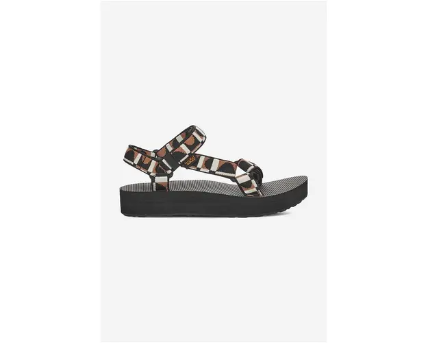 Teva sandale femei, culoarea negru, cu platforma