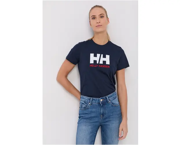 Helly Hansen tricou din bumbac culoarea bleumarin 34112-001