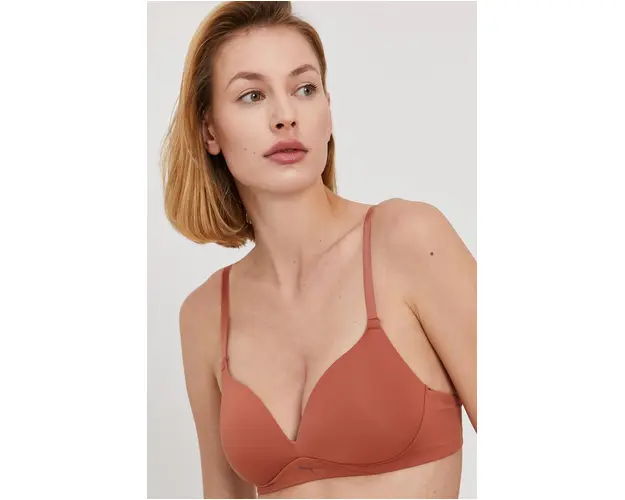 Puma sutien 935020 culoarea maro, material uni 935020